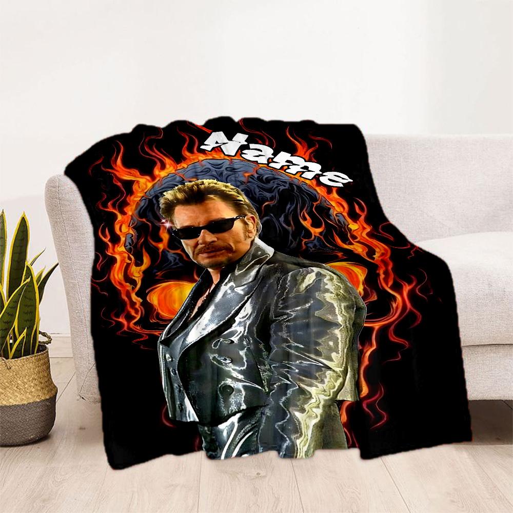 Inferno Portrait Customize Your Name Blanket Multi-purpose Customizable Blanket Comfortable Versatile for Office Bed Office Chair Picnics