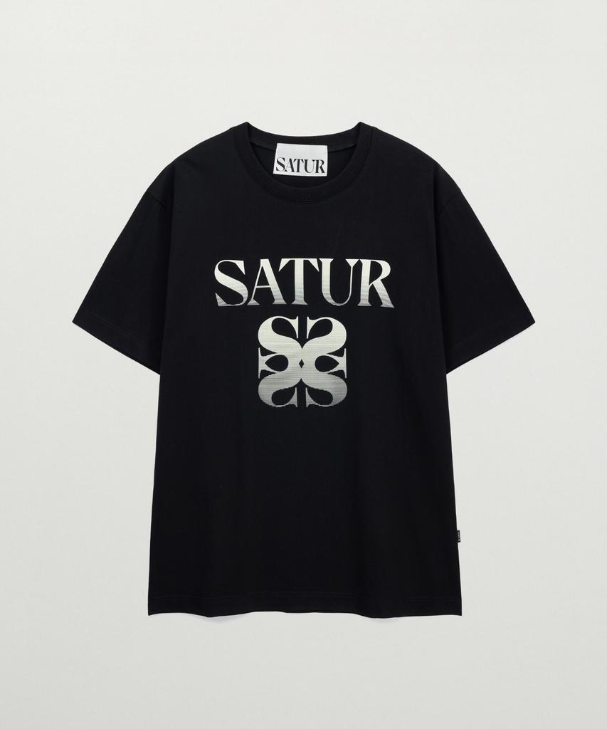 Футболка с коротким рукавом Seteo Gradient Big Logo Черная