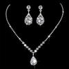 3-piece Fashion Jewelry Set Shiny Luxurious Evening Dress Accessories with Rhinestone Necklace and Earrings Suitable for Brides