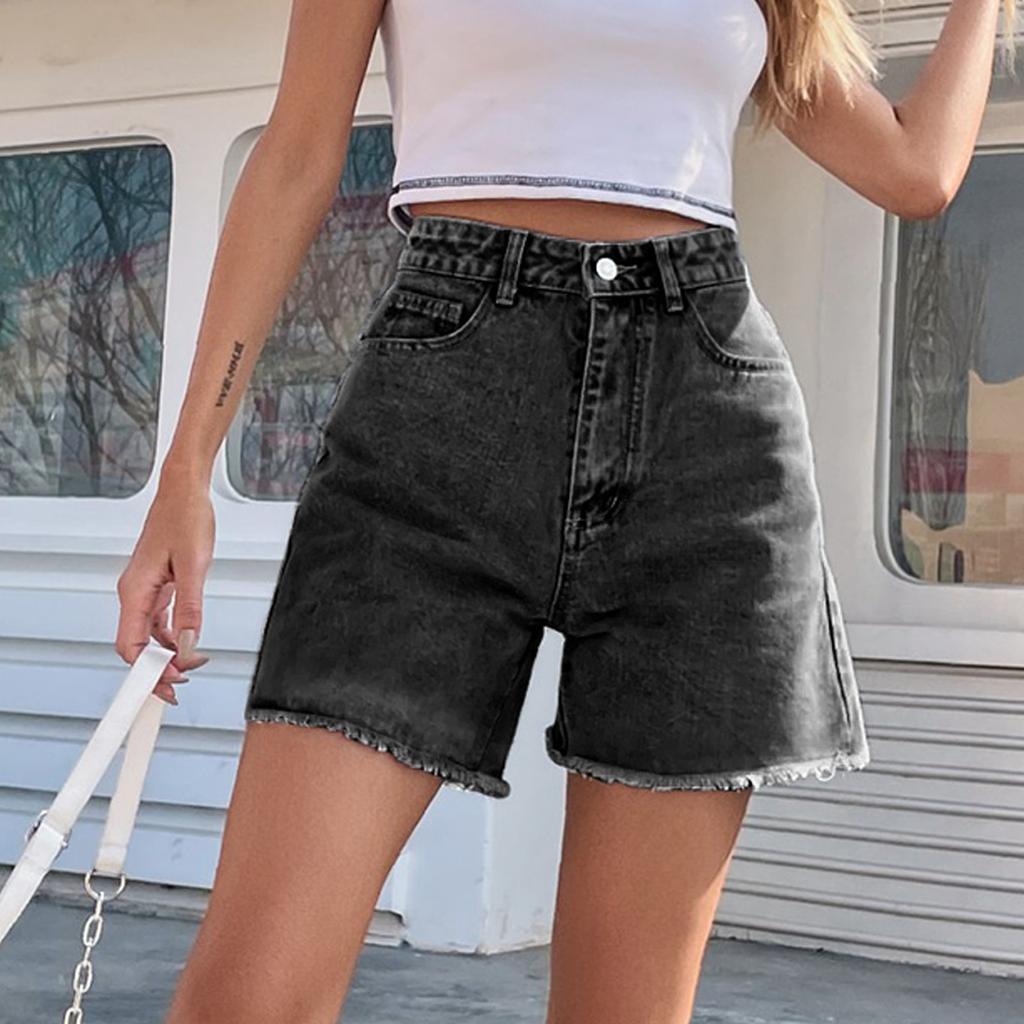 Женские удобные модные повседневные шорты из эластичного денима