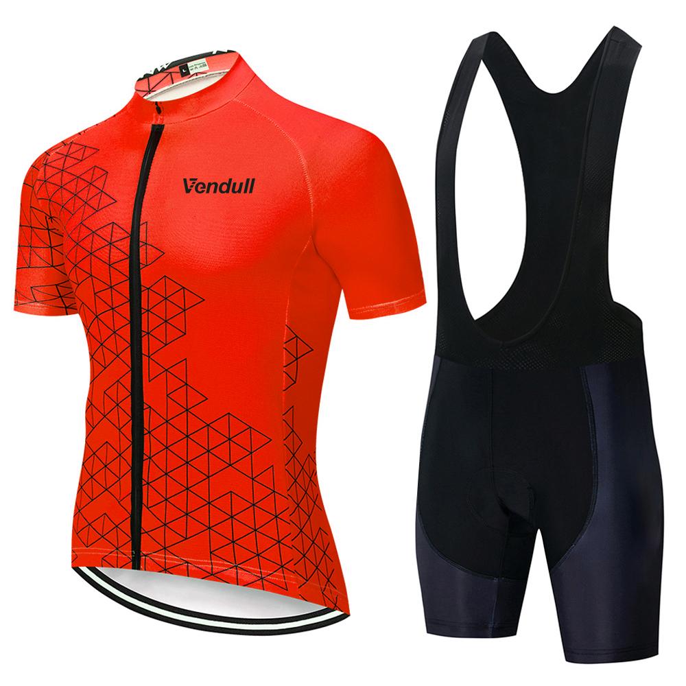 Флуоресцентный желтый Pro Team велоспорт джерси комплект 2025 велосипедный костюм с коротким рукавом мужской комбинезон шорты одежда 19D гелевая дышащая подкладка