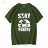 Stay Hungry Classic T Shirt Us Size S 5xl Long Or Short Sleeves Vintage Washed Versatile Breathable Comfortable Unisex Stylish