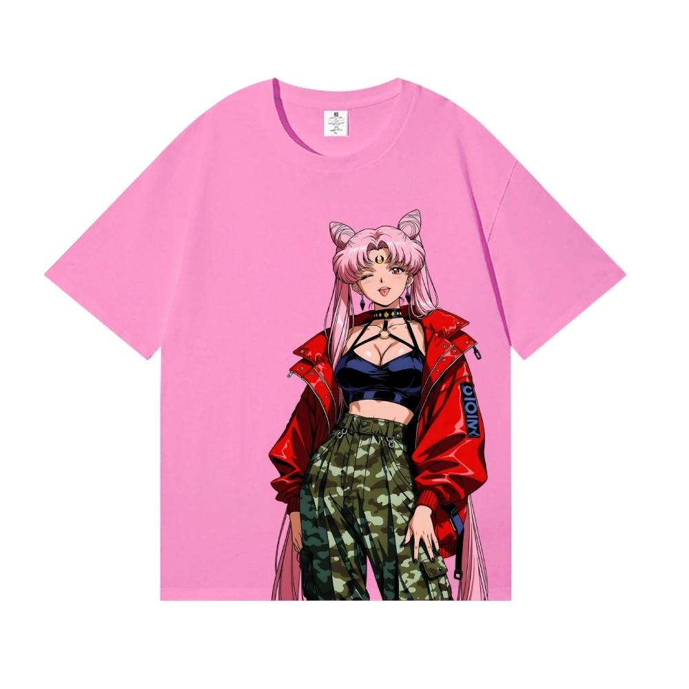 New Sailor Moon Japanese Style Classic Tee High-quality Streetwear T-Shirts Suitable for Both Men Women Summer T-shirts