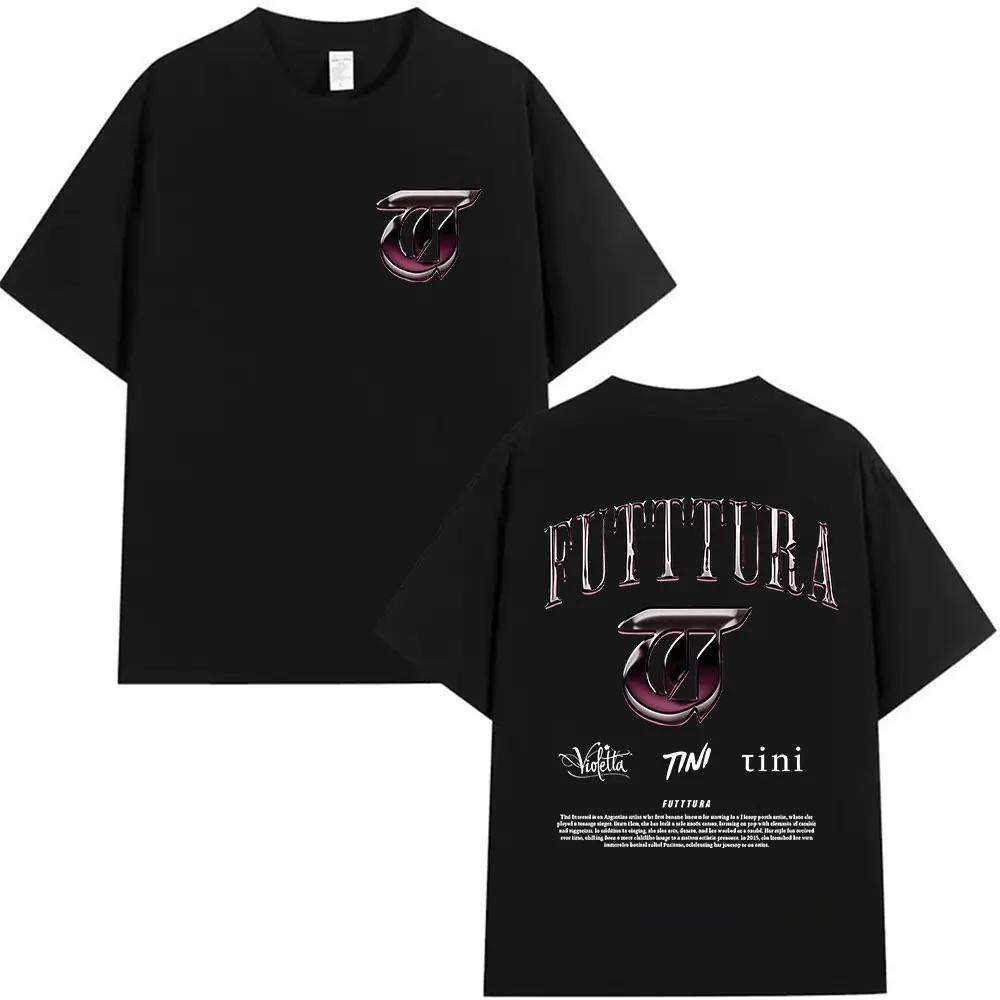 Singer TINI STOESSEL Futtura Tour New Album 2026 Graphic Tshirts Unisex Women Fashion Harajuku Short Sleeve Cotton Tees Streetwear