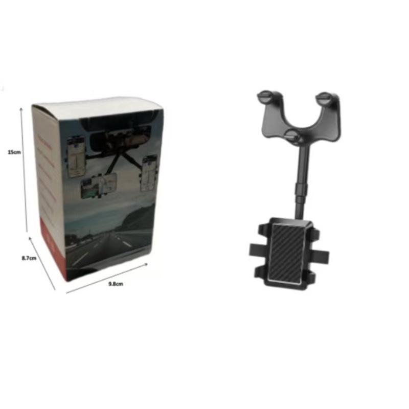 Anti-Shake Adjustable Retractable Car Phone Holder with AR Navigation for Rearview Mirror