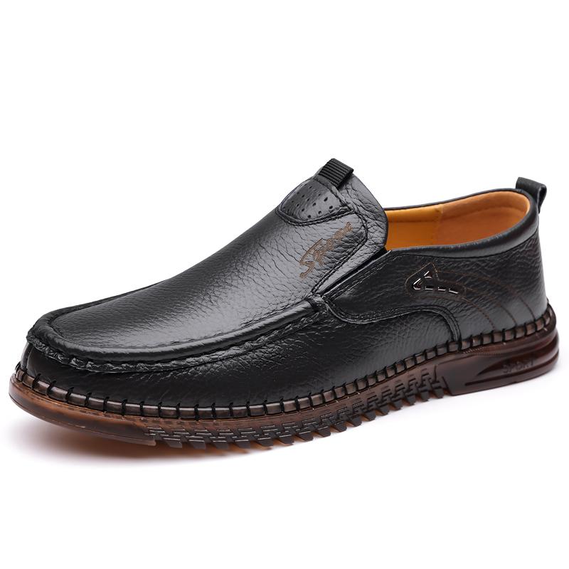 Fashion Handmade Casual Formal Loafers Genuine Leather Men Slip On Shoes Luxury Brand Walking Shoes Moccasins Business Man Driving Shoes