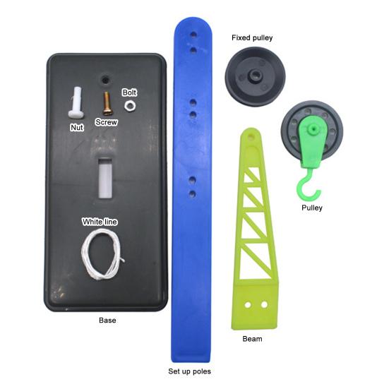 1/2/3 Sets DIY Pulley Block Kit Physical Scientific Experiment Training Aid Kids Students School Science Projects Pulley Learning STEM Toy