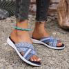 Ортопедические шлепанцы с поддержкой свода стопы для женщин - Широкая колодка, дизайн слипонов с открытым носком, Нескользящая резиновая подошва - Стильные тапочки