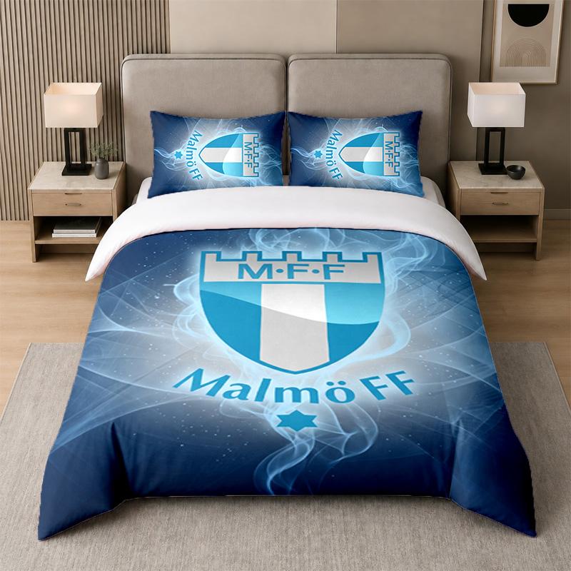 3Pcs Bedding SetMalmö FF Soft Bed Sheet and Two Pillowcases Home Bedroom Decor