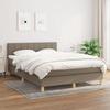 VidaXL Divan Bed with Mattress Taupe 140x190 Cm Fabric - Model 3140613
