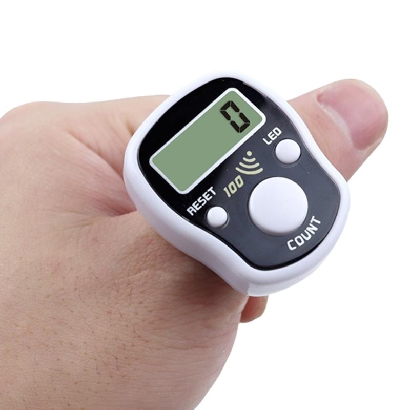 Мини Счетчик Ручной Кликер Счетчик со Сбрасываемыми Цифрами Светодиодный Экран для Спортивного Мероприятия Рукоделия Подсчета Рядов Легкий