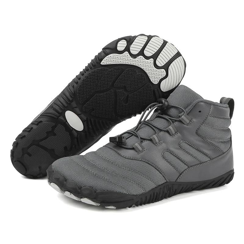 Зимние ботинки для мужчин и женщин Snow BareFoot Outdoor Нескользящие теплые меховые кроссовки Ботильоны водонепроницаемые альпинистские походные ботинки