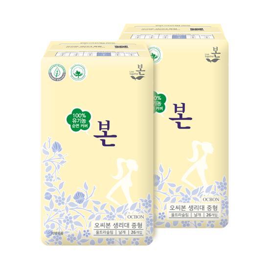 Organic Organic Ultra Slim Wings Large Capacity 2 Pack 2 Types Choose 1 (Large 24P/Medium 26P)