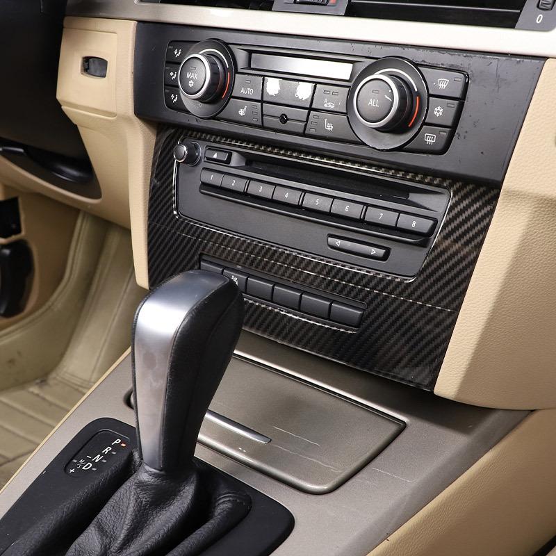 For BMW 3 Series E90 2005-2012 ABS Car Center Console Air Conditioning Volume Knob Decorative Frame Sticker Car Accessories