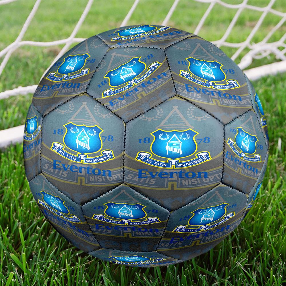 Ever-ton Football Club Crest Printed Size 5 Soccer Balls, High-Quality, Anti-Slip, Protective Football, A Unique Gift , Birthdays, Christmas Gifts