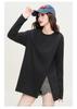Irregular slit design T-shirt