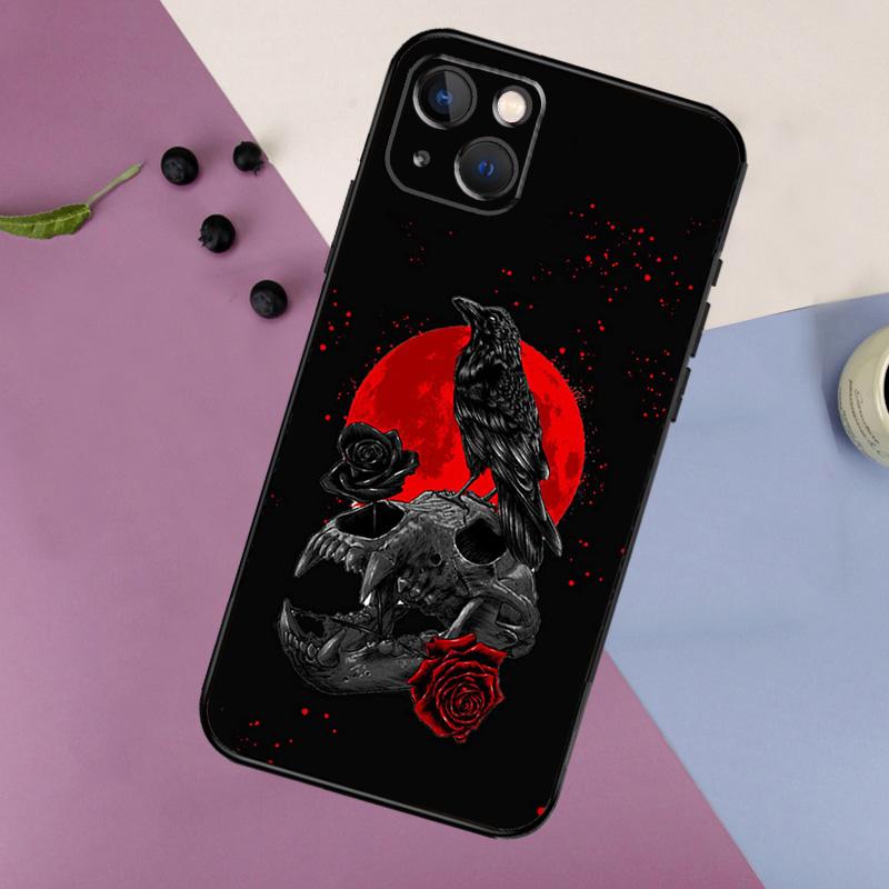 Череп Готический Жуткий Пастельный Гот Чехол Для IPhone 18 14 13 11 12 16 15 Pro Max 12 13 Mini X XR XS MAX 7 8 14 16 15 Plus Задняя Крышка
