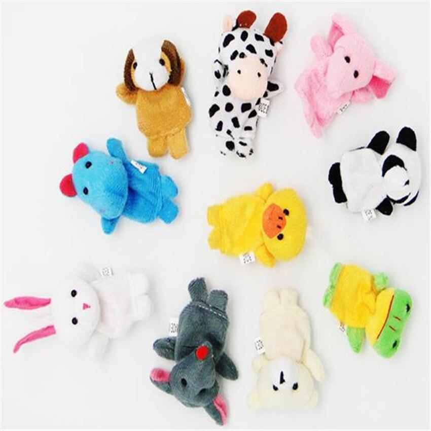 10 шт. плюшевые игрушки-марионетки для пальцев животных, куклы-марионетки, милые мультяшные куклы-животные, детские куклы-сувениры для детей, детские игрушки