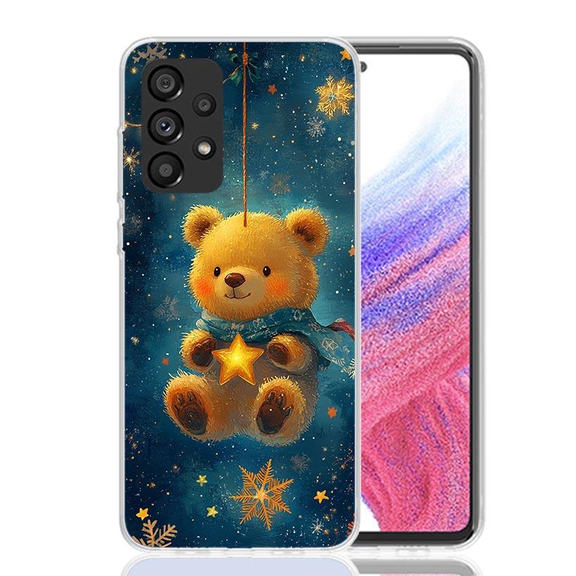 Animal Brown Cute Bear Phone Case for Samsung Galaxy A17 A16 A15 A14 A13 A57 A56 A55 A54 A53 A37 A36 A35 A34 A33 A26 A25 A24 A23