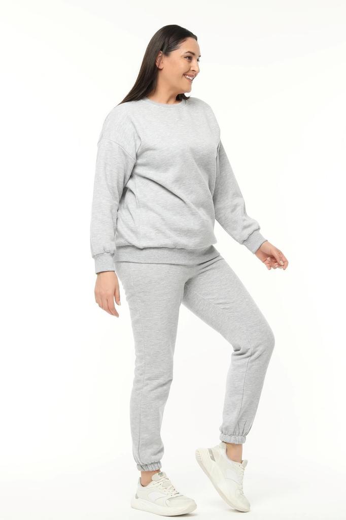 Женский стильный свитшот большого размера, базовый зеленый свитшот размера плюс