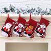Medium Christmas Stocking Gift Bag with Santa Claus and Snowman Decoration