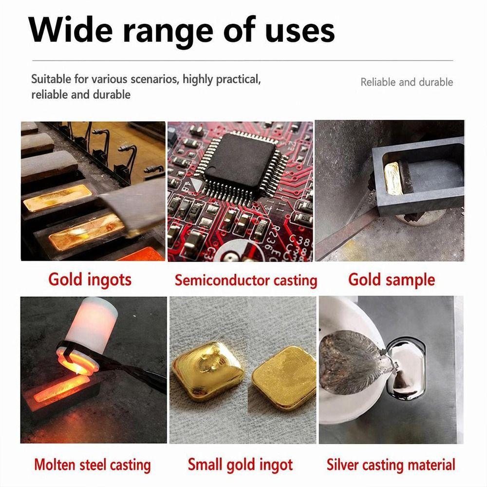 1Pcs Black Porous Crucible Mould Gold Silver Ingot Mold for Non-Ferrous Metal Smelting