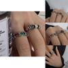 Elegant Retro Inspired Rainbow Zircon Copper Ring For Women Fashion Accessory
