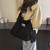 Corduroy Solid Color Large Capacity 2025 New Simple Flow Lazy Style Casual Shoulder Bag Women's Tote Bag