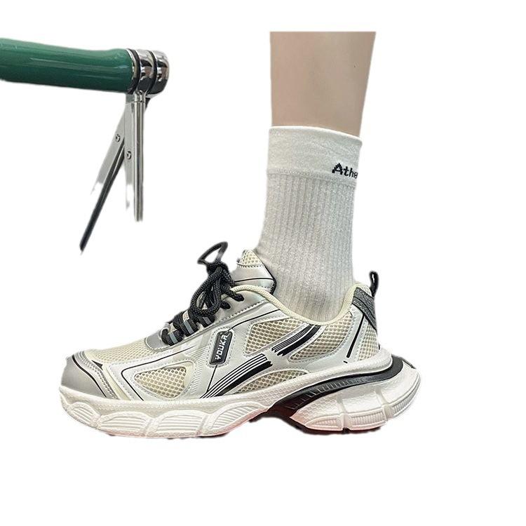 Daddy Shoes Women's Summer New Mesh Breathable Street Shot Fashion Colorblock Platform Sneaker Women