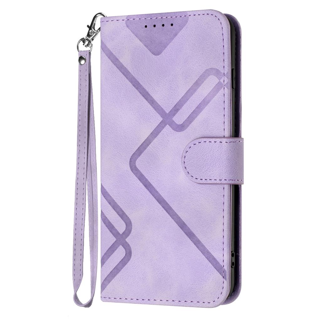 Knurling Stripe PU Leather Wallet Card Bag Phone Case for OnePlus 8 Pro,OnePlus 9,OnePlus 11,OnePlus 12,Nord N100,Nord N200...