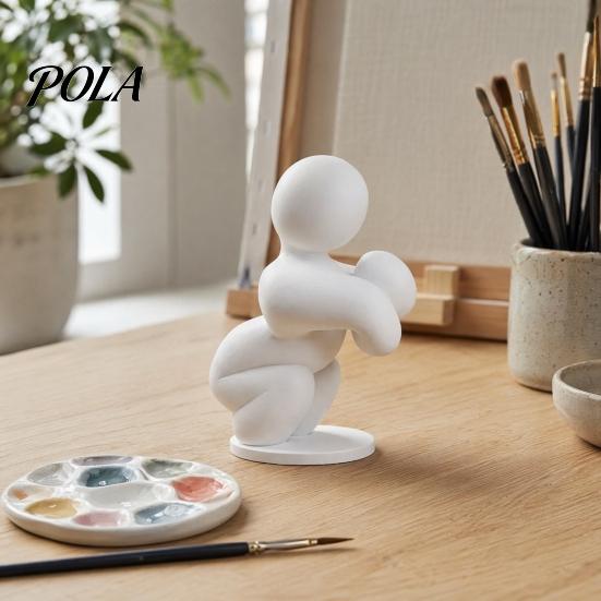 Фигурка игрового персонажа своими руками 1/8 шт., 3D-печатная фигурка, сидящий, стоящий, лежащий мужчина, Минималистичное украшение, Абстрактная белая статуэтка, Коллекционная