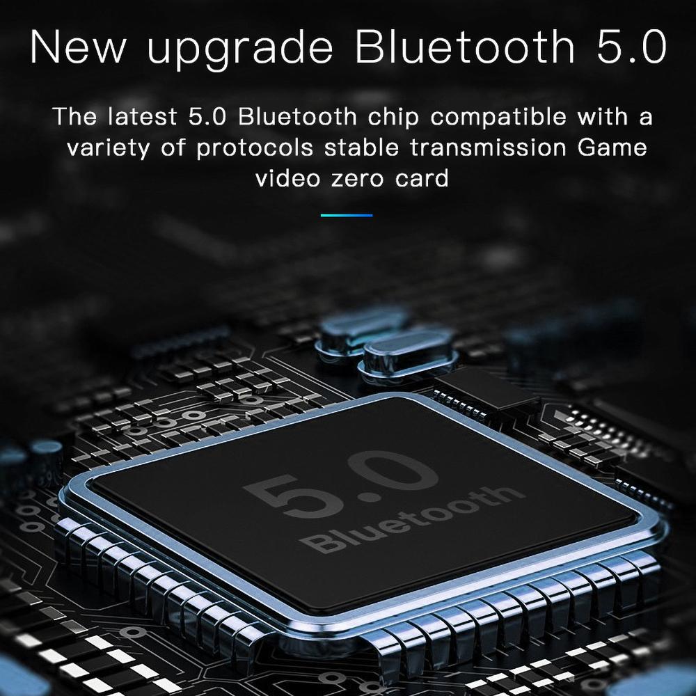 Беспроводные наушники со светодиодной подсветкой, музыкальная гарнитура Bluetooth 5,0 с микрофоном, складные наушники HiFi с поддержкой SD TF-карты, FM-радио