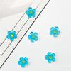 0Pcs 10mm Resin 3D Colorful Flower Flatback Scrapbook Wedding Applique Decor Crafts