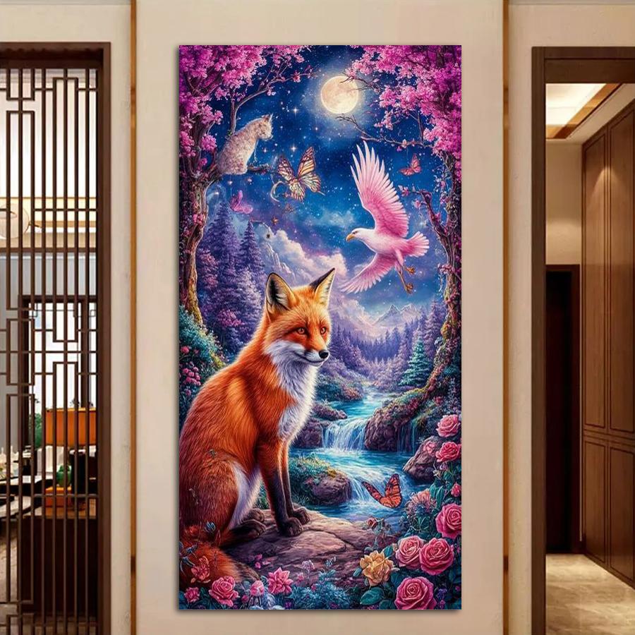 Large Size Diamond Painting New Collection Animals Fox Diy Full Drill Rhinestone Embroidery Mosaic Cross Stitch Kits