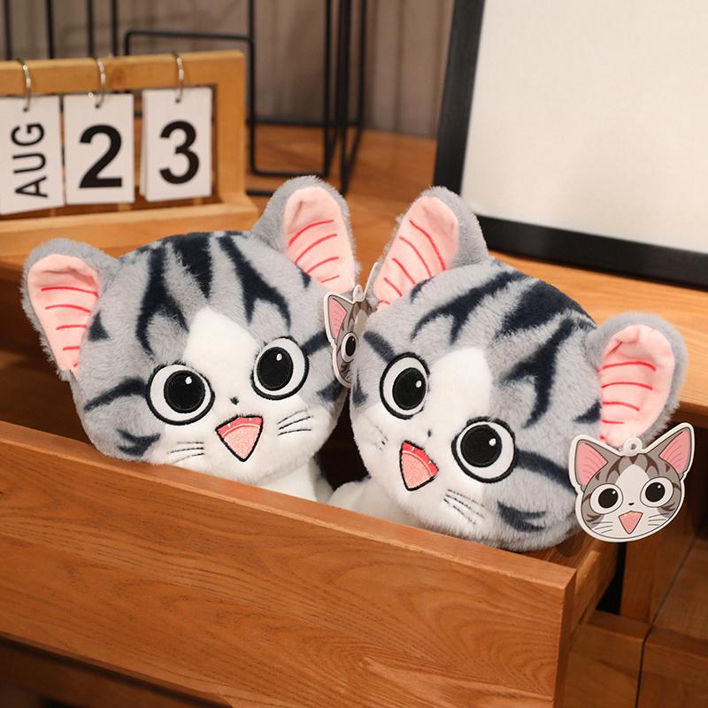 24-35cm Kawaii Cat Plush Toys Anime Character Chi Chi's Cat Stuffed Doll Soft Cheese Cat Home Decro