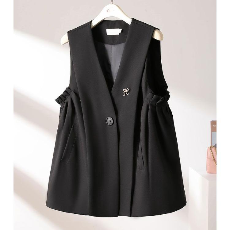 Fashion Women's Casual Vest for Spring and Autumn with English Style Waistcoat