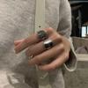 Серебряное кольцо S925, овальное, женское, ретро, модное - Регулируемое кольцо на указательный палец для вечеринок