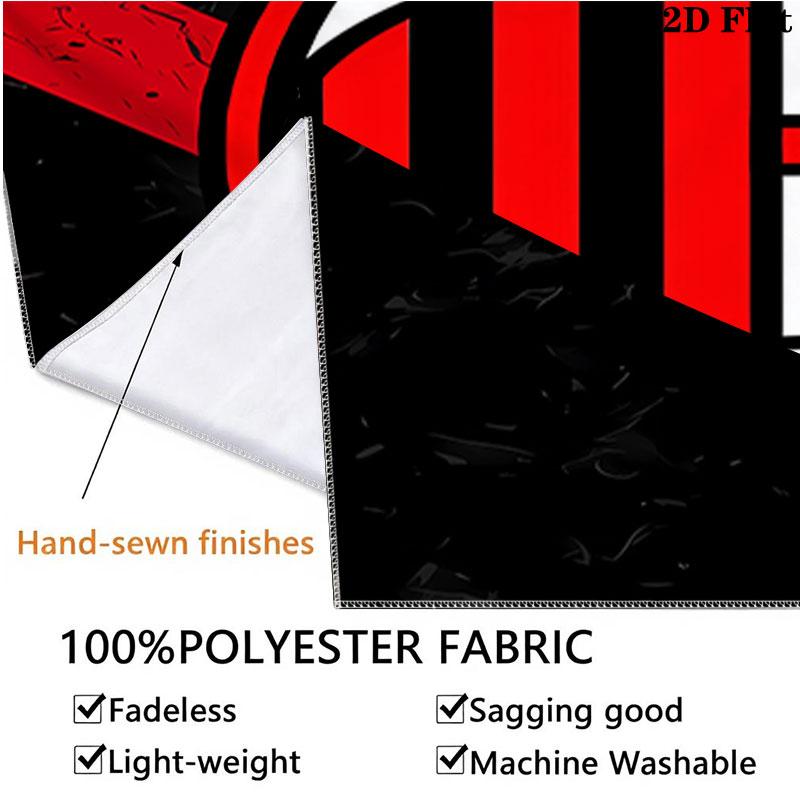 AC Milan Wall Tapestry Aesthetic Wall Hanging Printed Fabric Blanket Decorative Tapestries for Bedroom Living Room Home Decor