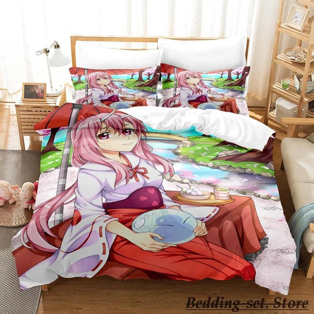 Rimuru Tempest Bedding Set Single Twin Full Queen King Size Bed Set Adult Kid Bedroom Duvetcover Sets Anime Parure De Lit Bed