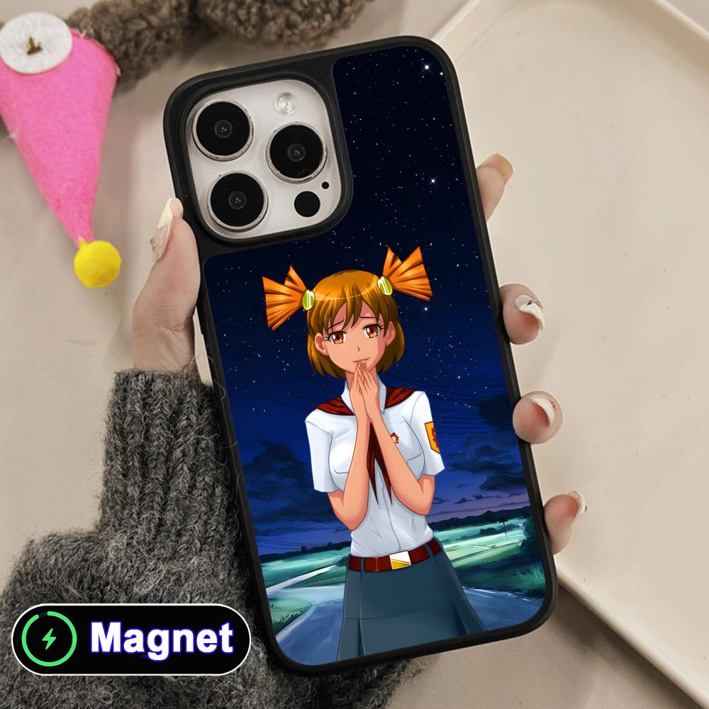 Вечное Лето Алиса Матовая Поверхность Magsafe Чехол для Мобильного Телефона для iPhone 17 16 15 14 13 12 11 Air Pro Max Plus Цветной Чехол