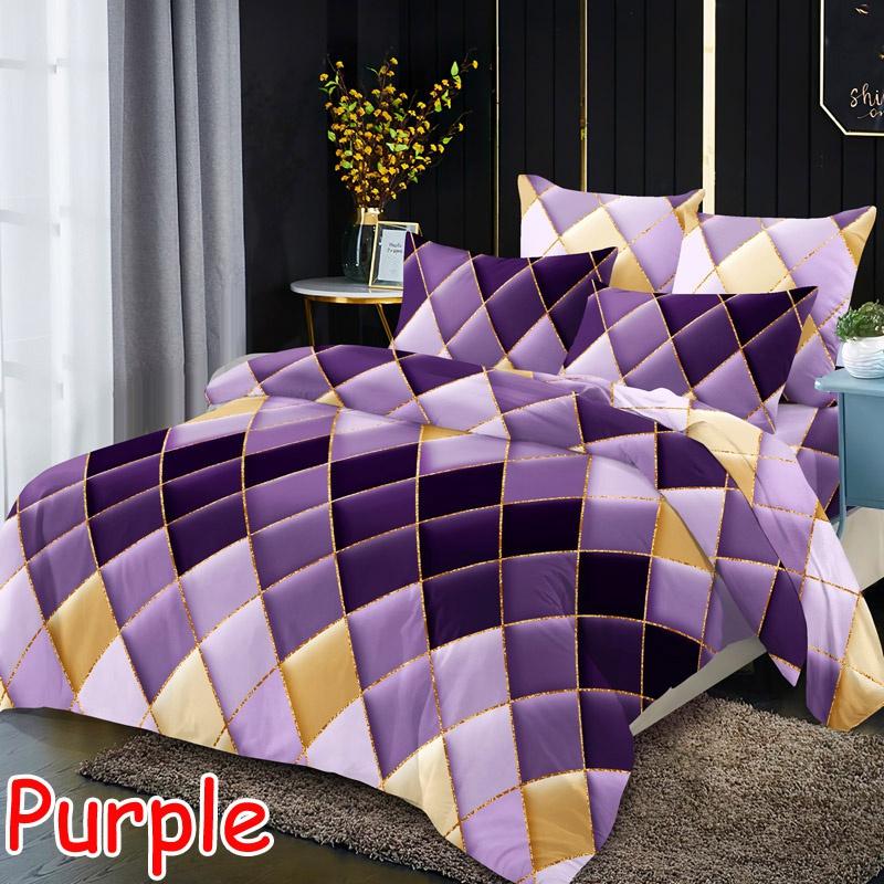 Пододеяльник + комплект подушек, одинарный, двойной, полный размер Queen King, ультрамягкая ткань из микрофибры, 6 цветов