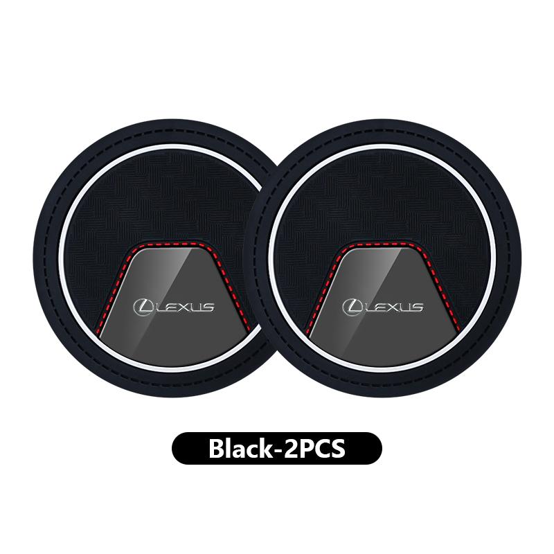 MTIQ6 2Pcs Car Coaster Water Cup Bottle Holder Anti-slip Pad Mat Silica Gel For Lexus IS350 ES350 IS250 IS460 IS220h IS300 LX570