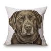 Hand Painting Dog Posters Cushion Cover Greyhound Bull Terrier Labrador Animals Portrait Pillowcase Decorative Pillows For Sofa