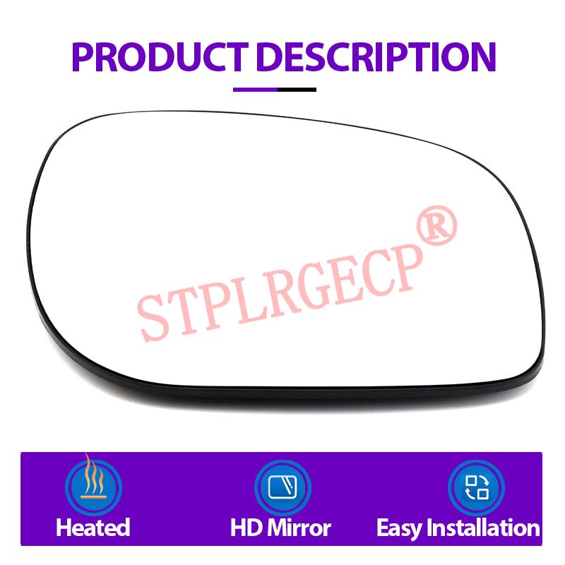 Stplrgecp Driver Left or Right Door Side Heated Wing Mirror Glass Lens for Land Rover Freelander L314 pre-facelift 1998-2002
