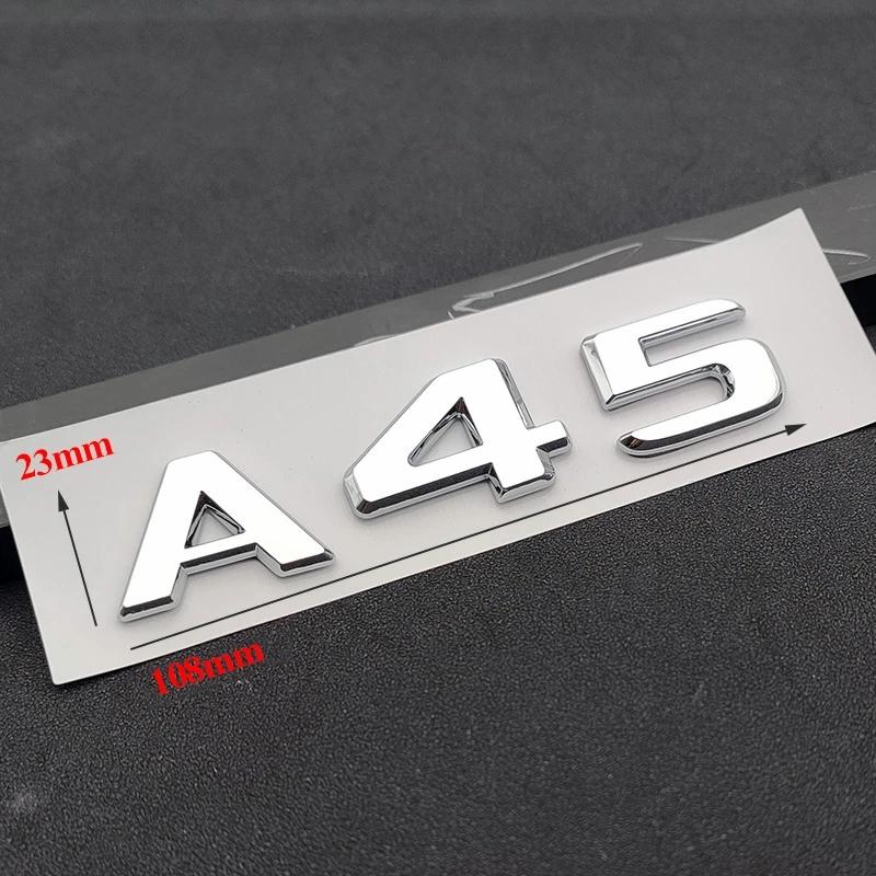 3D ABS хромированный значок на автомобильное крыло Turbo 4MATIC наклейка на задний багажник эмблема A45 логотип для A 45 AMG W177 W176 аксессуары