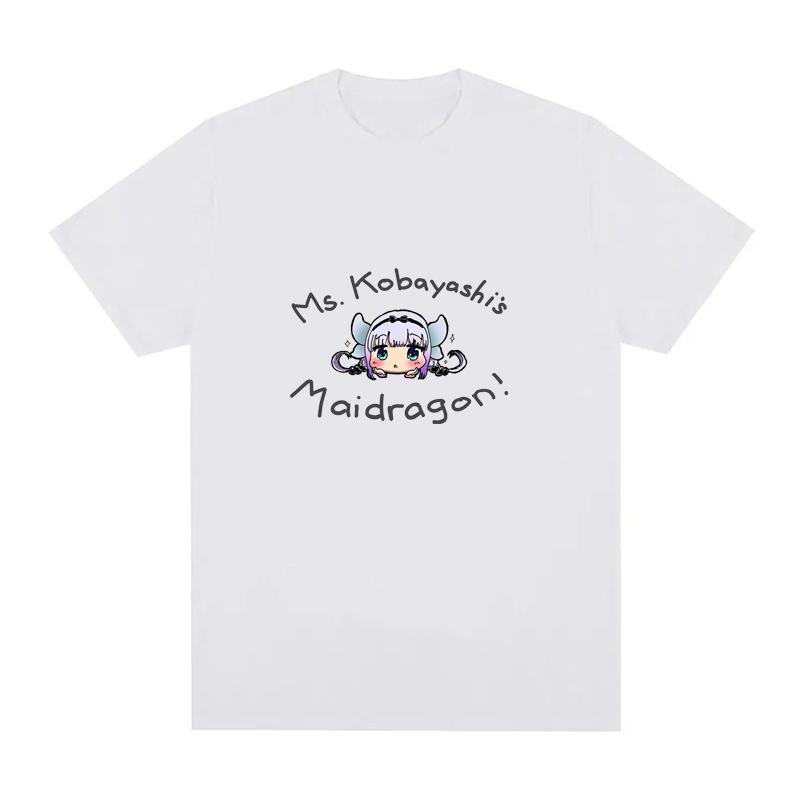 Anime Miss Kobayashis Dragon Maid Tshirt Kawaii Unisexga Print Tee Unisex Oversized Shortsleeve Crewneck Harajuku Streetwear Tops