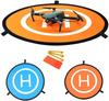 75cm Foldable Waterproof Drone Landing Pad | Night-Visible, Easy To Carry | Compatible with DJI Phantom, Mavic PRO, Inspire, 3DR Solo | Orange Plastic