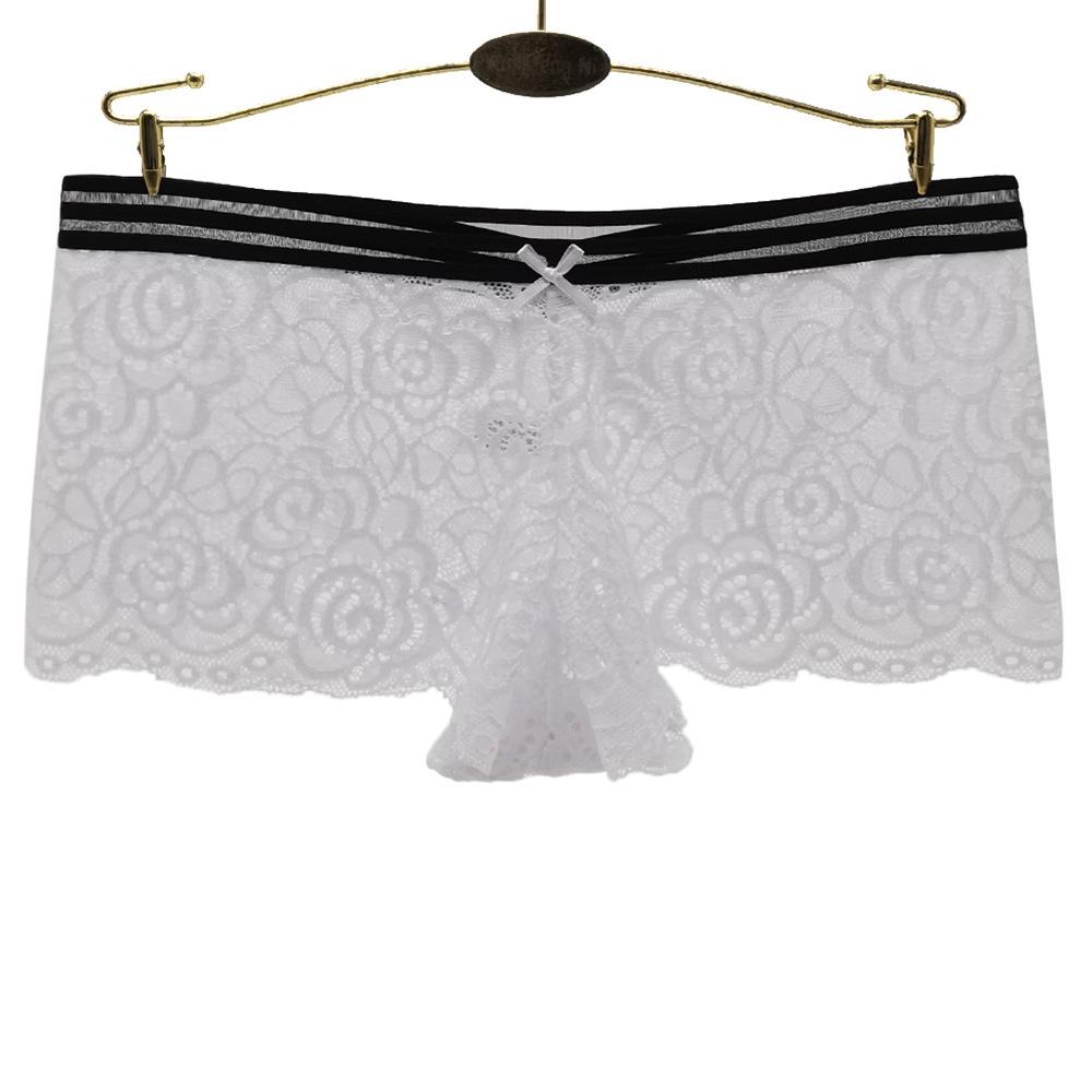 Ladies Underwear Women Boyshort Sexy Transparent Lace Panties 6 Pcs/lot