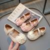Новые детские кожаные туфли Мэри Джейн Сладкие Элегантные Туфли Принцессы для девочек Весна Осень Детские Повседневные Плоские Платье Одинарные Туфли