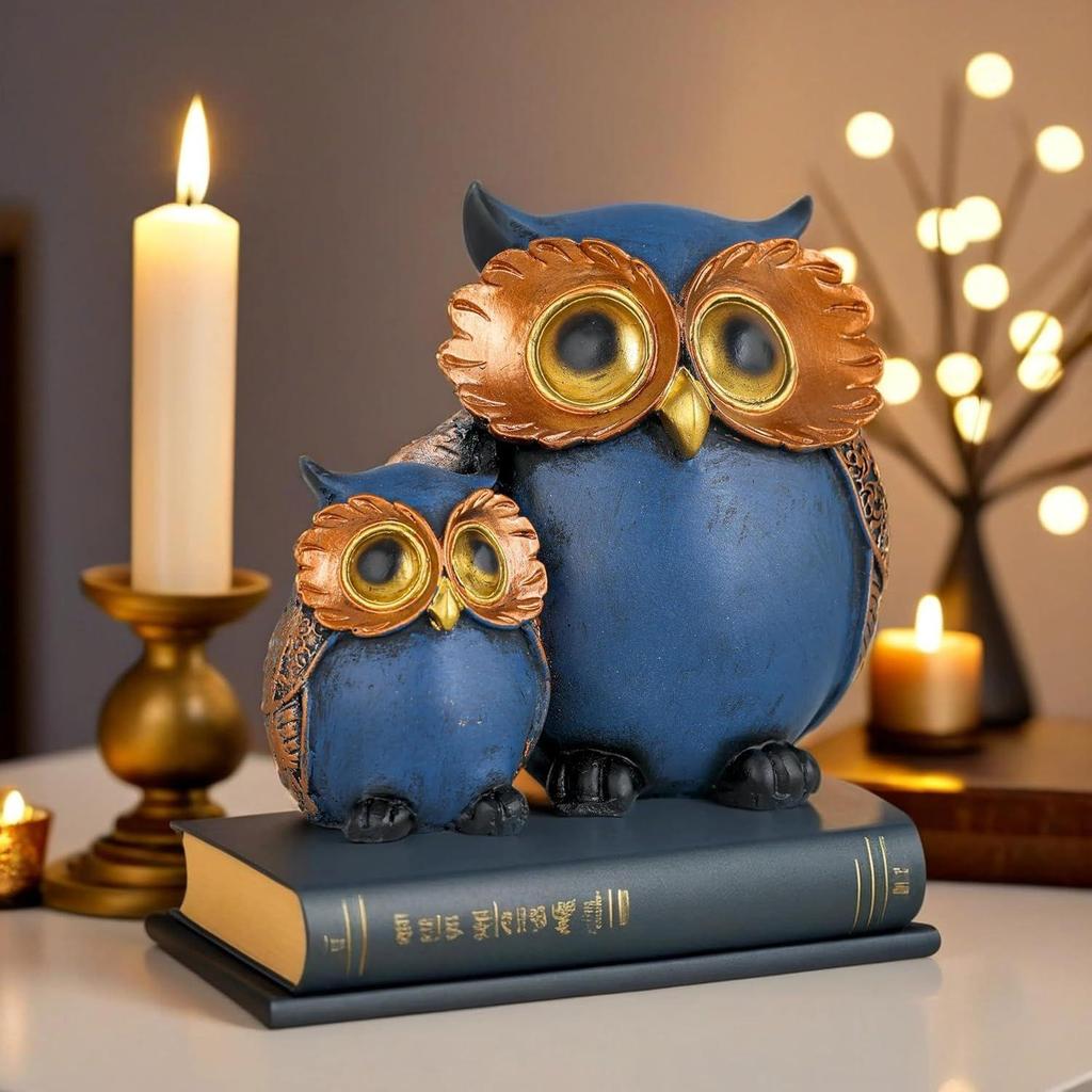 Owl Statue for Good Luck Showpiece Home Decor Items for Living Room and Gifts